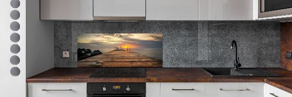 Kitchen splashback Wooden pier