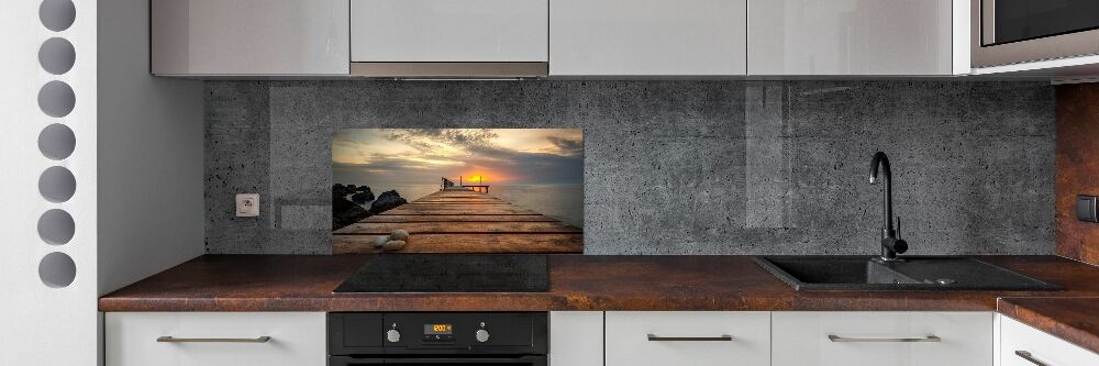 Kitchen splashback Wooden pier