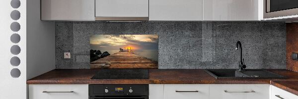 Kitchen splashback Wooden pier