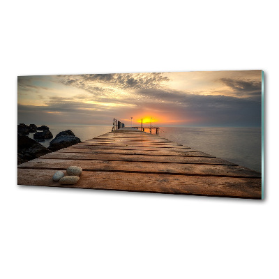 Kitchen splashback Wooden pier