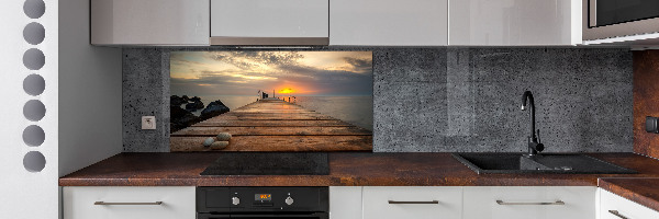 Kitchen splashback Wooden pier