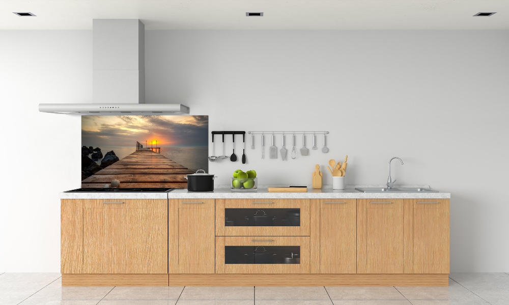 Kitchen splashback Wooden pier