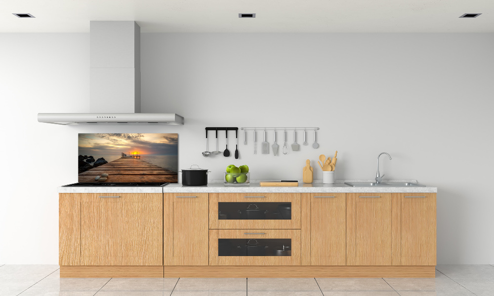 Kitchen splashback Wooden pier