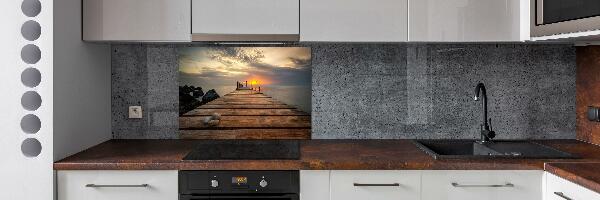 Kitchen splashback Wooden pier