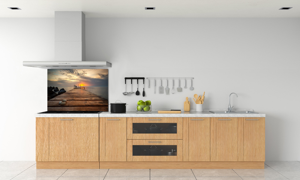 Kitchen splashback Wooden pier