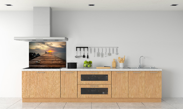 Kitchen splashback Wooden pier