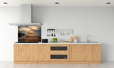 Kitchen splashback Wooden pier