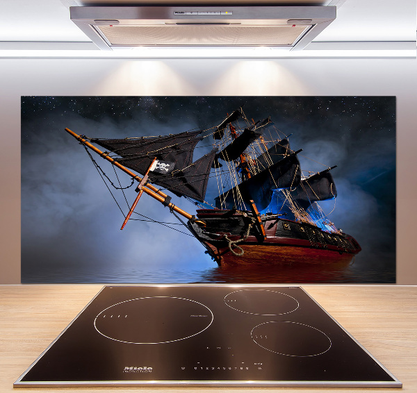 Kitchen splashback Pirate ship