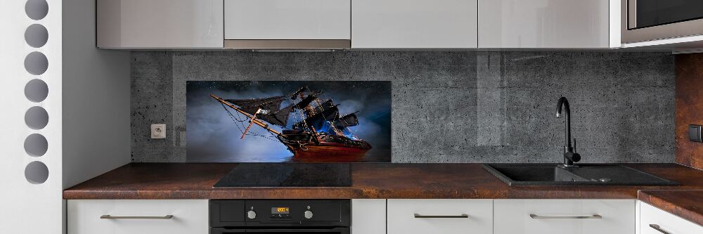 Kitchen splashback Pirate ship