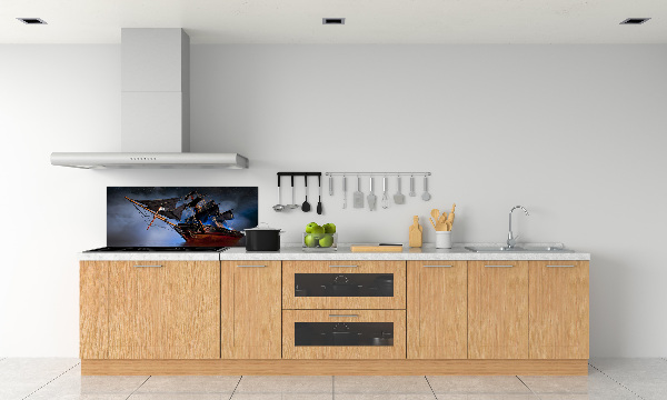 Kitchen splashback Pirate ship