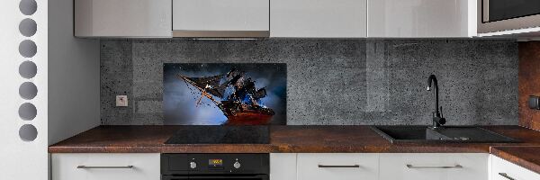 Kitchen splashback Pirate ship