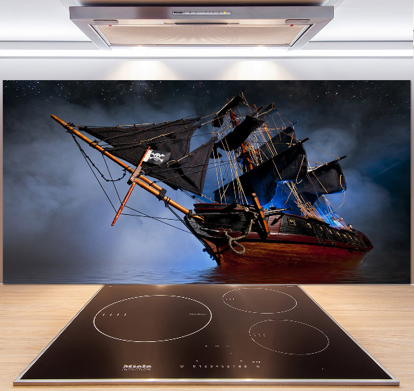 Kitchen splashback Pirate ship