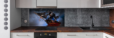 Kitchen splashback Pirate ship