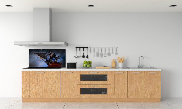 Kitchen splashback Pirate ship