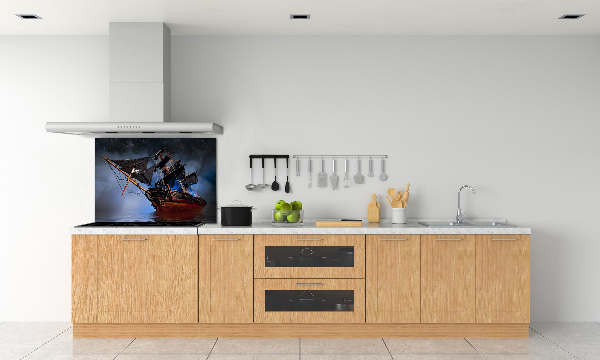 Kitchen splashback Pirate ship