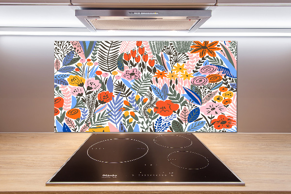 Kitchen splashback Floral pattern