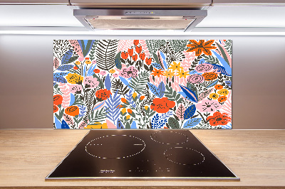 Kitchen splashback Floral pattern