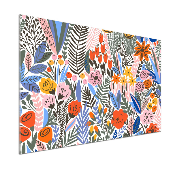 Kitchen splashback Floral pattern