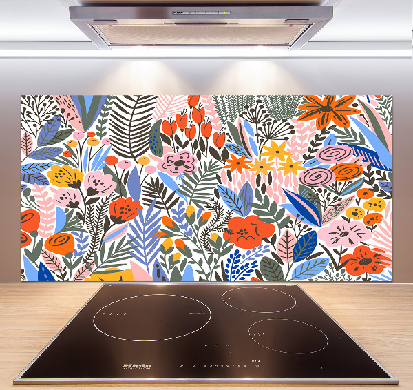 Kitchen splashback Floral pattern