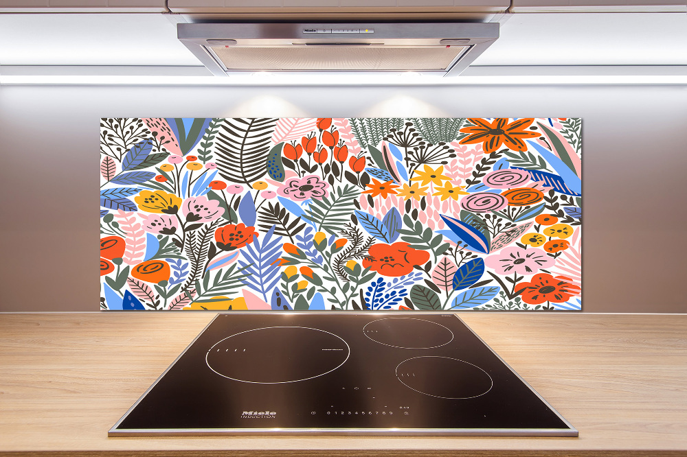 Kitchen splashback Floral pattern