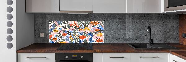 Kitchen splashback Floral pattern