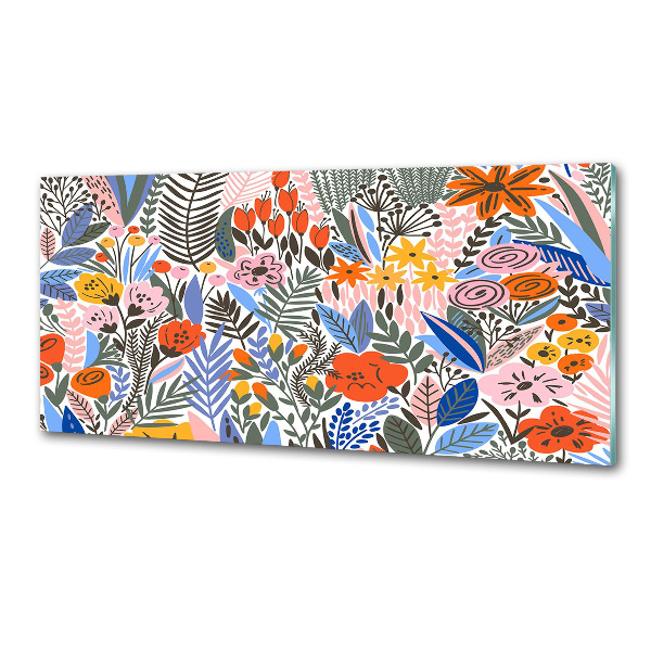 Kitchen splashback Floral pattern