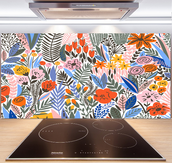 Kitchen splashback Floral pattern