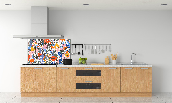 Kitchen splashback Floral pattern