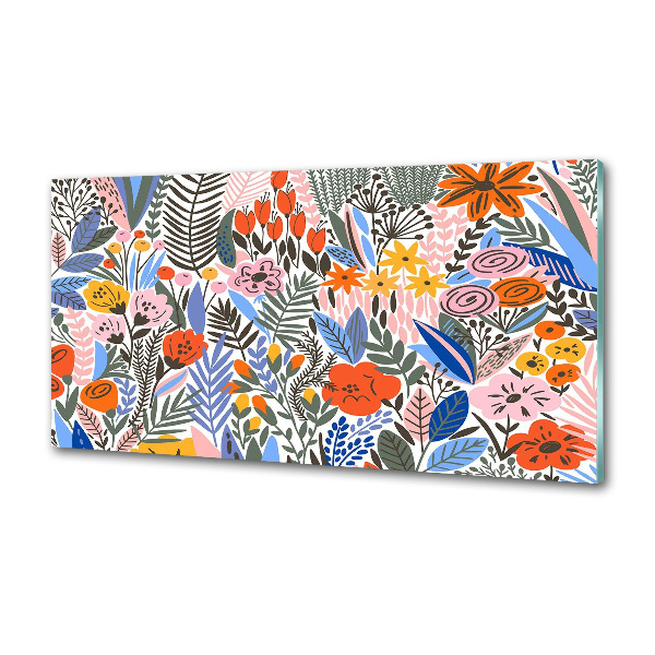 Kitchen splashback Floral pattern