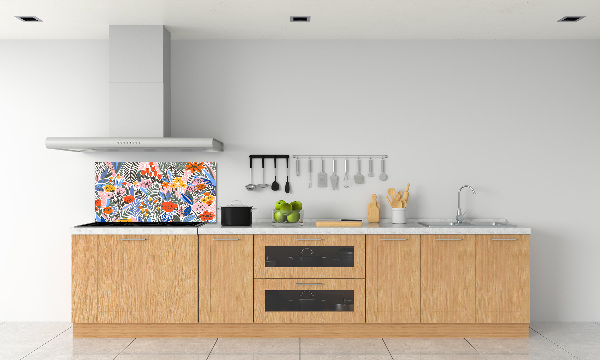 Kitchen splashback Floral pattern