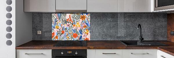 Kitchen splashback Floral pattern