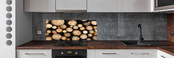 Cooker splashback Logs