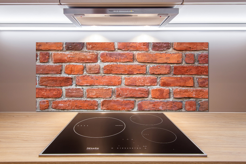 Cooker splashback Brick wall