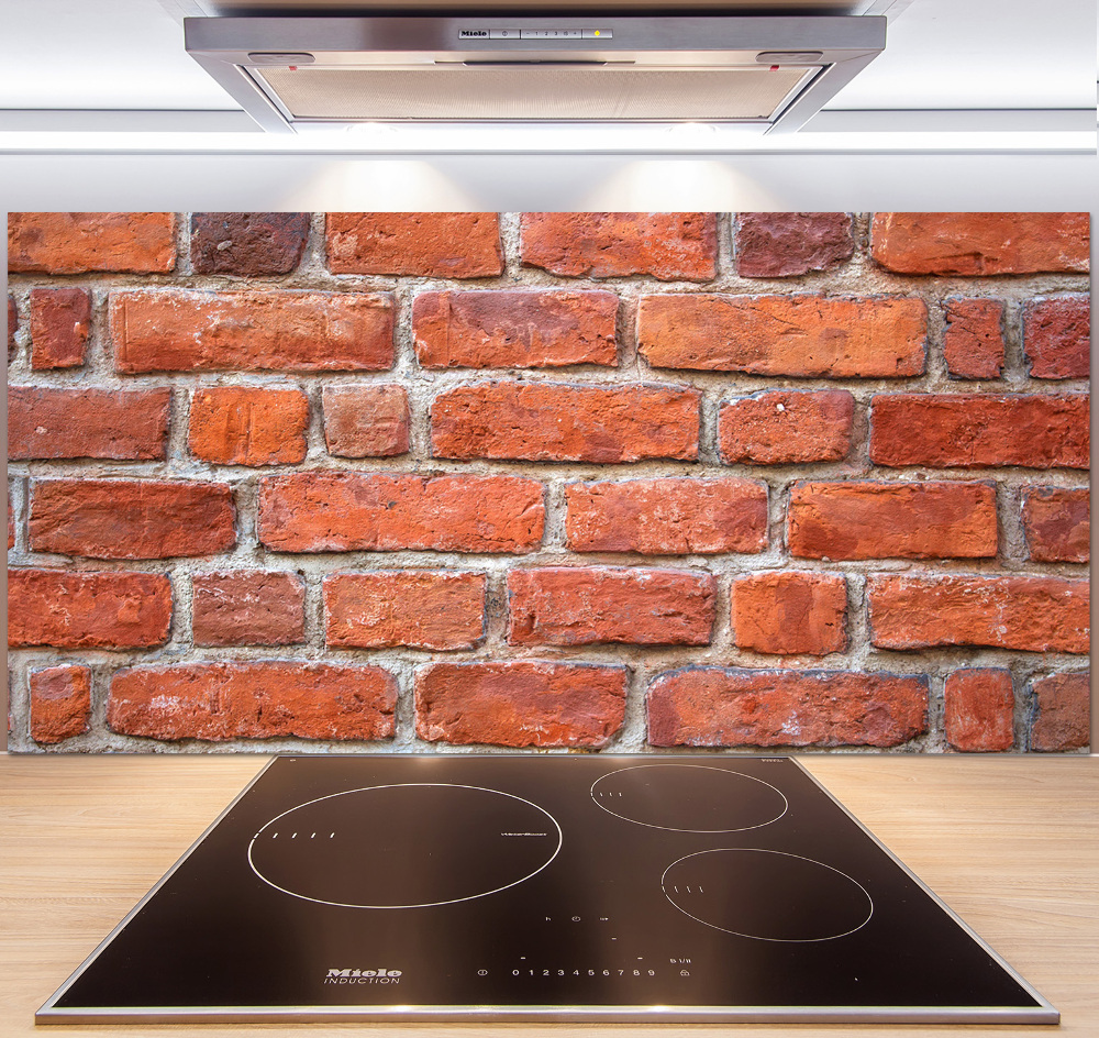 Cooker splashback Brick wall