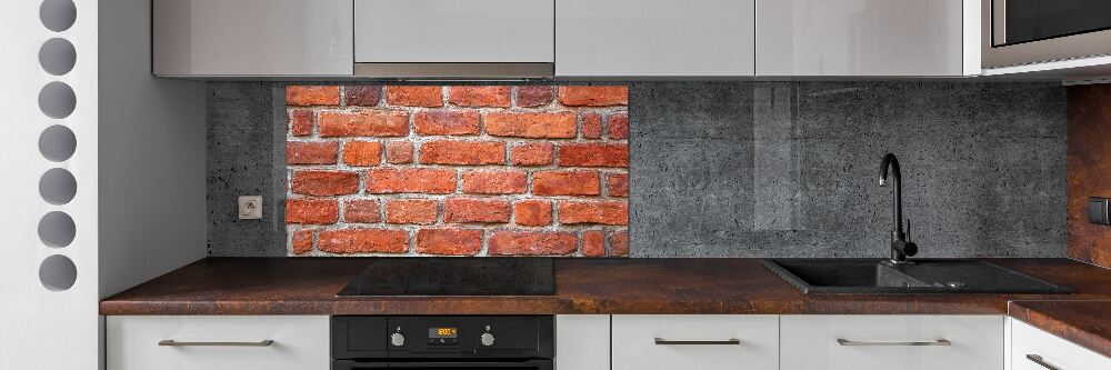 Cooker splashback Brick wall