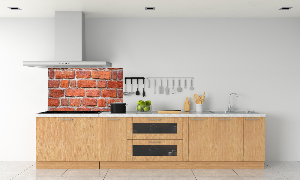 Cooker splashback Brick wall