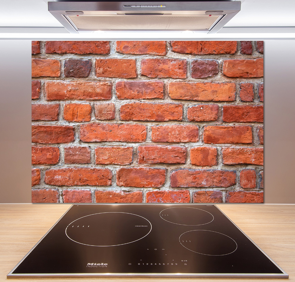 Cooker splashback Brick wall