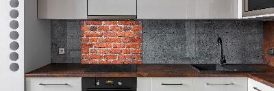 Cooker splashback Brick wall