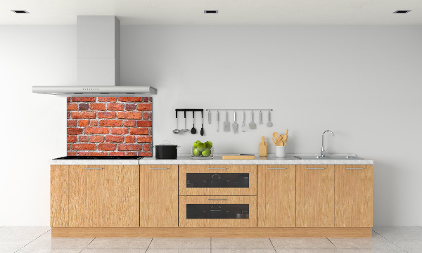 Cooker splashback Brick wall