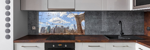 Cooker splashback New York bridge