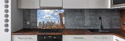 Cooker splashback New York bridge