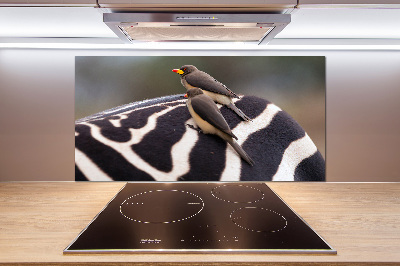 Kitchen splashback Birds and zebra