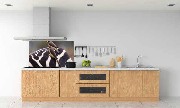 Kitchen splashback Birds and zebra