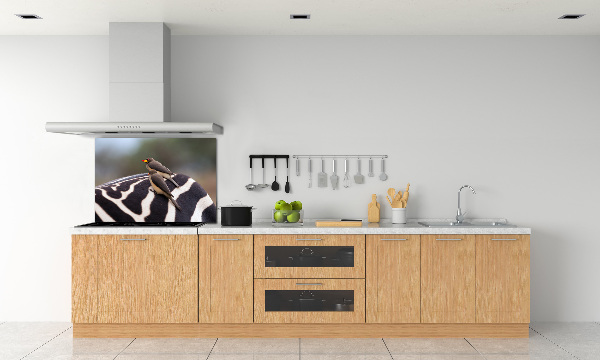 Kitchen splashback Birds and zebra