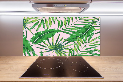 Kitchen splashback Tropical leaves