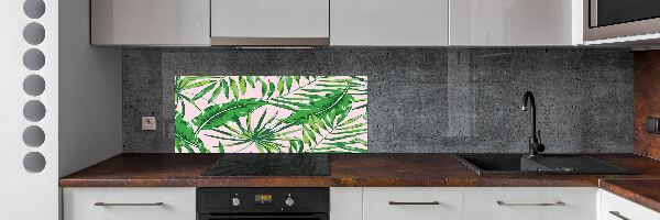 Kitchen splashback Tropical leaves