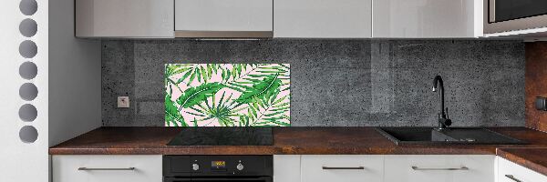 Kitchen splashback Tropical leaves