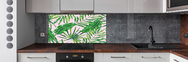 Kitchen splashback Tropical leaves