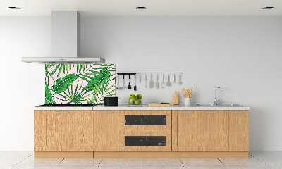 Kitchen splashback Tropical leaves