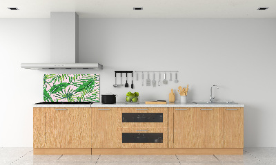 Kitchen splashback Tropical leaves